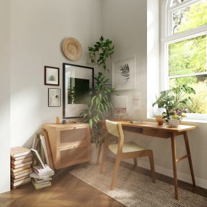 Picture of a bedroom with new replacement windows